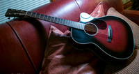 Martin Mahagony guitar with Silka Spruce top in Blood Red to  Black Burst